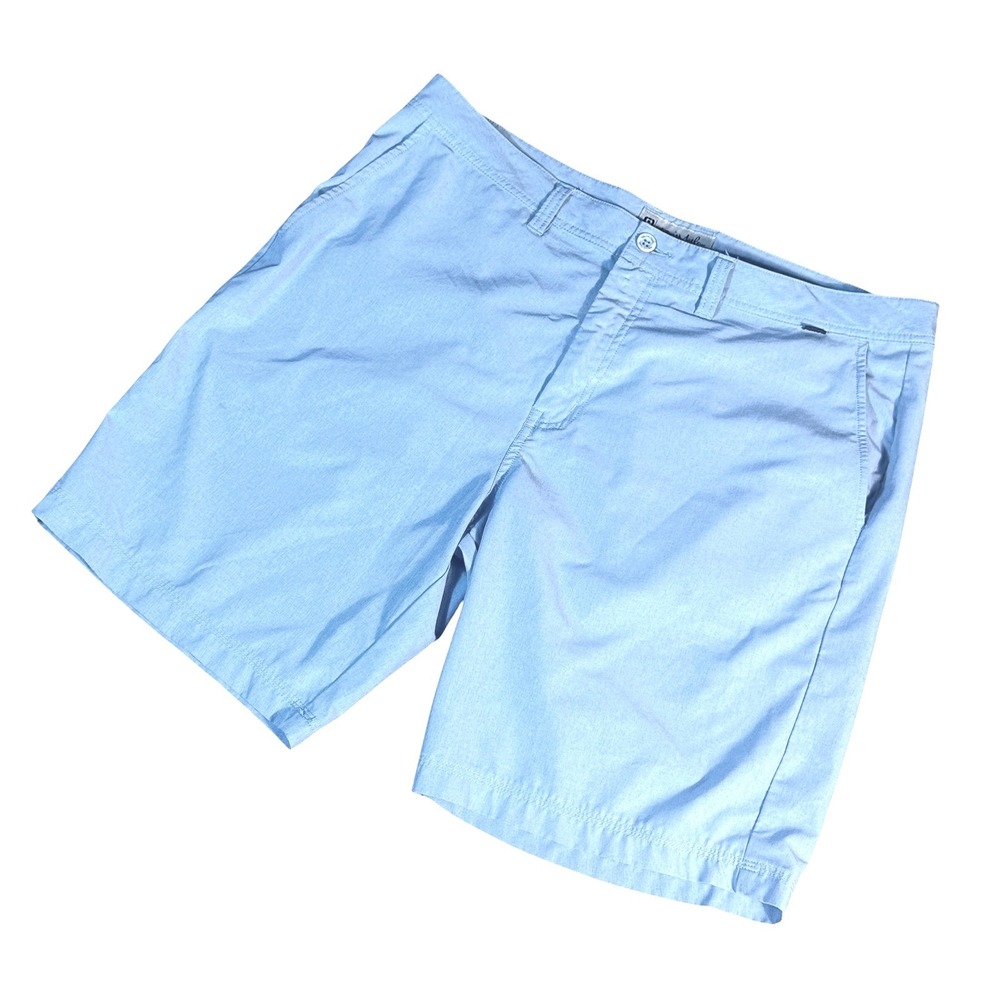 Travis Mathew Golf Shorts Mens 38 Light Blue‎ Stretch Performance Activewear